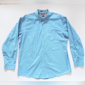 Eddie Bauer Mens Size XL Wrinkle Free Classic Fit Button Down Shirt Blue Plaid